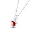 Thumbnail Image 2 of Garnet Birthstone Necklace 10K White Gold 18&quot;