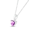 Thumbnail Image 2 of Amethyst Birthstone Necklace 10K White Gold 18&quot;