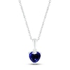Thumbnail Image 1 of Blue Lab-Created Sapphire Birthstone Necklace 10K White Gold 18&quot;