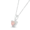 Thumbnail Image 2 of Lab-Created Opal Birthstone Necklace 10K White Gold 18&quot;