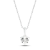 Thumbnail Image 1 of White Lab-Created Sapphire Birthstone Necklace 10K White Gold 18&quot;
