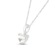 Thumbnail Image 2 of White Lab-Created Sapphire Birthstone Necklace 10K White Gold 18&quot;