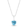 Thumbnail Image 0 of Swiss Blue Topaz Birthstone Necklace 10K White Gold 18"