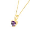 Lab-Created Alexandrite Birthstone Necklace 10K Yellow Gold 18"