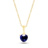 Thumbnail Image 1 of Blue Lab-Created Sapphire Birthstone Necklace 10K Yellow Gold 18"