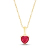Thumbnail Image 1 of Lab-Created Ruby Birthstone Necklace 10K Yellow Gold 18&quot;