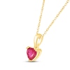Thumbnail Image 2 of Lab-Created Ruby Birthstone Necklace 10K Yellow Gold 18&quot;