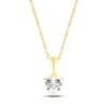 Thumbnail Image 0 of White Lab-Created Sapphire Birthstone Necklace 10K Yellow Gold 18"
