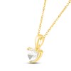 Thumbnail Image 1 of White Lab-Created Sapphire Birthstone Necklace 10K Yellow Gold 18"
