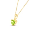 Thumbnail Image 2 of Peridot Birthstone Necklace 10K Yellow Gold 18"
