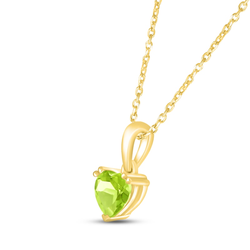 Main Image 2 of Peridot Birthstone Necklace 10K Yellow Gold 18"