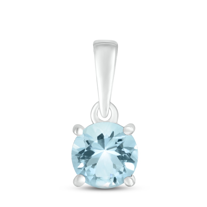 Main Image 1 of Aquamarine Birthstone Pendant Sterling Silver