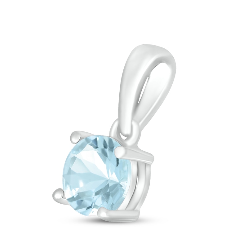 Main Image 2 of Aquamarine Birthstone Pendant Sterling Silver