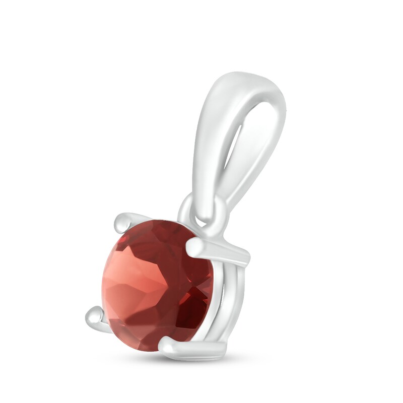 Main Image 2 of Garnet Birthstone Pendant Sterling Silver