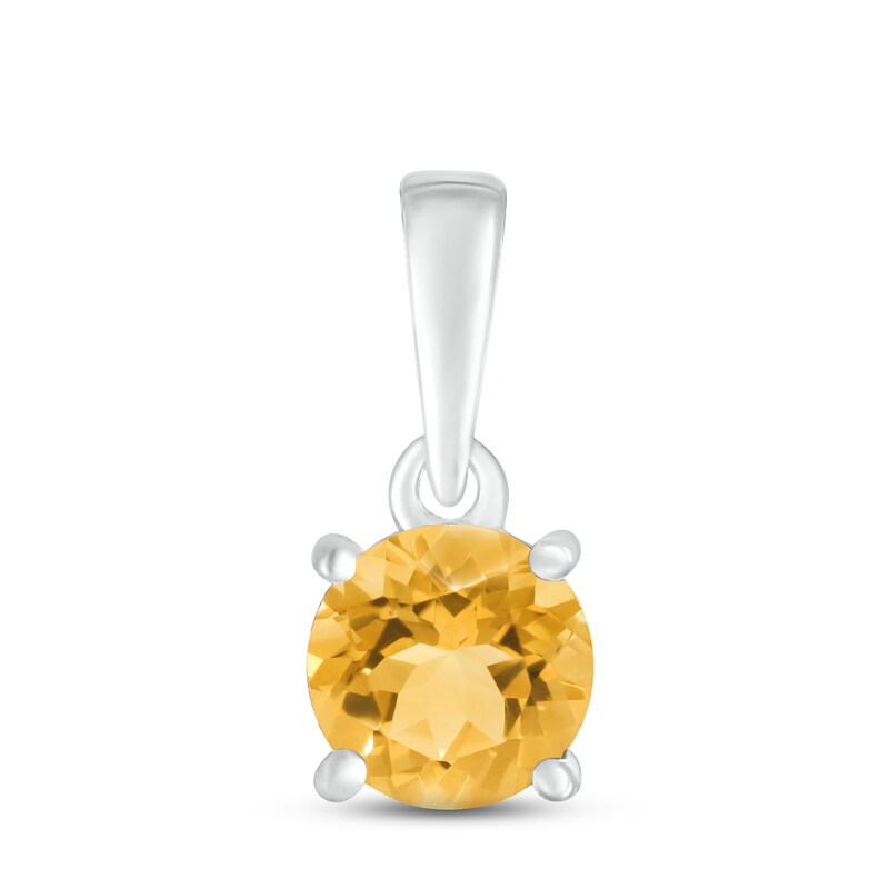 Main Image 1 of Citrine Birthstone Pendant Sterling Silver