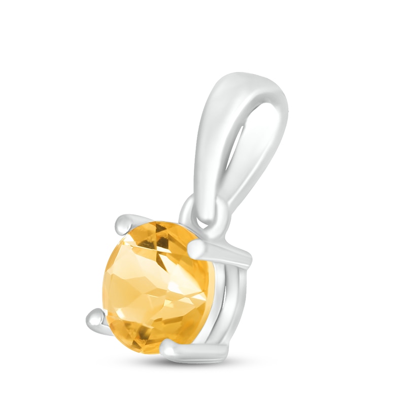 Main Image 2 of Citrine Birthstone Pendant Sterling Silver