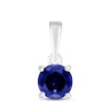 Thumbnail Image 1 of Blue Lab-Created Sapphire Birthstone Pendant 10K White Gold