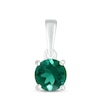 Thumbnail Image 0 of Lab-Created Emerald Birthstone Pendant 10K White Gold