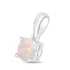 Thumbnail Image 2 of Lab-Created Opal Birthstone Pendant 10K White Gold