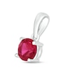 Thumbnail Image 2 of Lab-Created Ruby Birthstone Pendant 10K White Gold
