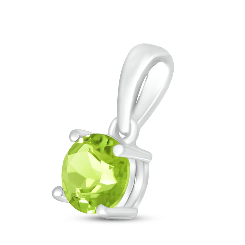 Peridot Birthstone Pendant 10K White Gold