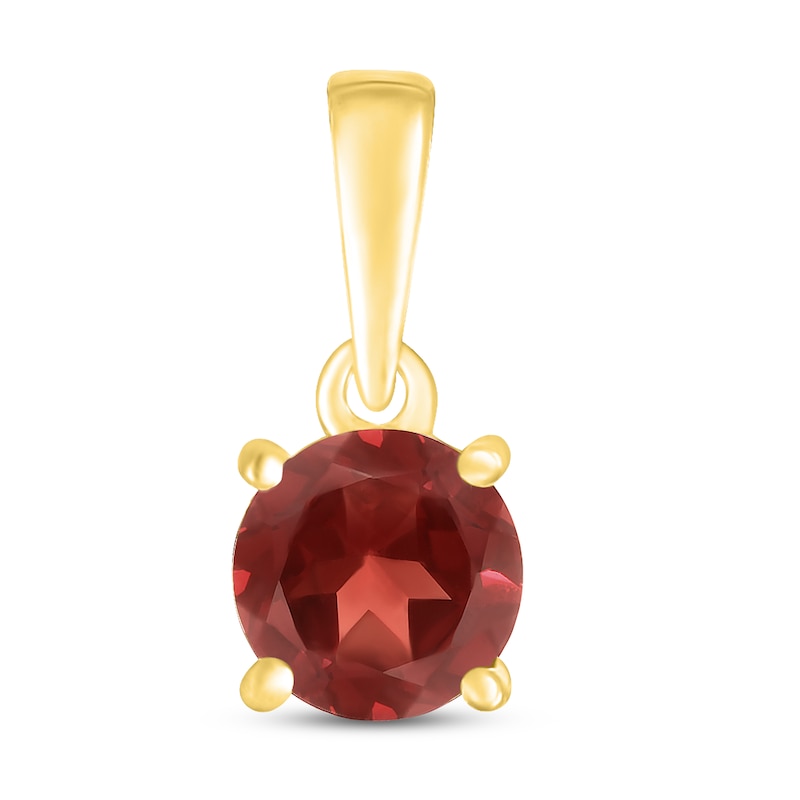 Main Image 1 of Garnet Birthstone Pendant 10K Yellow Gold