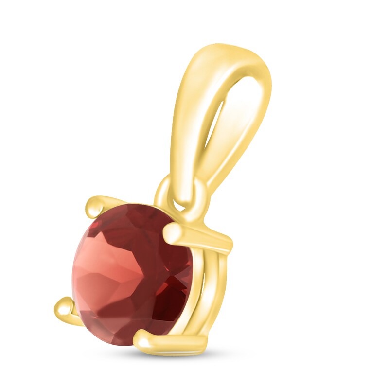 Main Image 2 of Garnet Birthstone Pendant 10K Yellow Gold