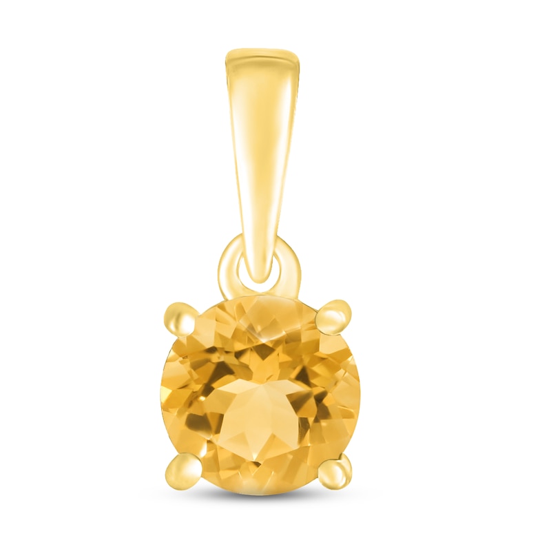 Citrine Birthstone Pendant 10K Yellow Gold