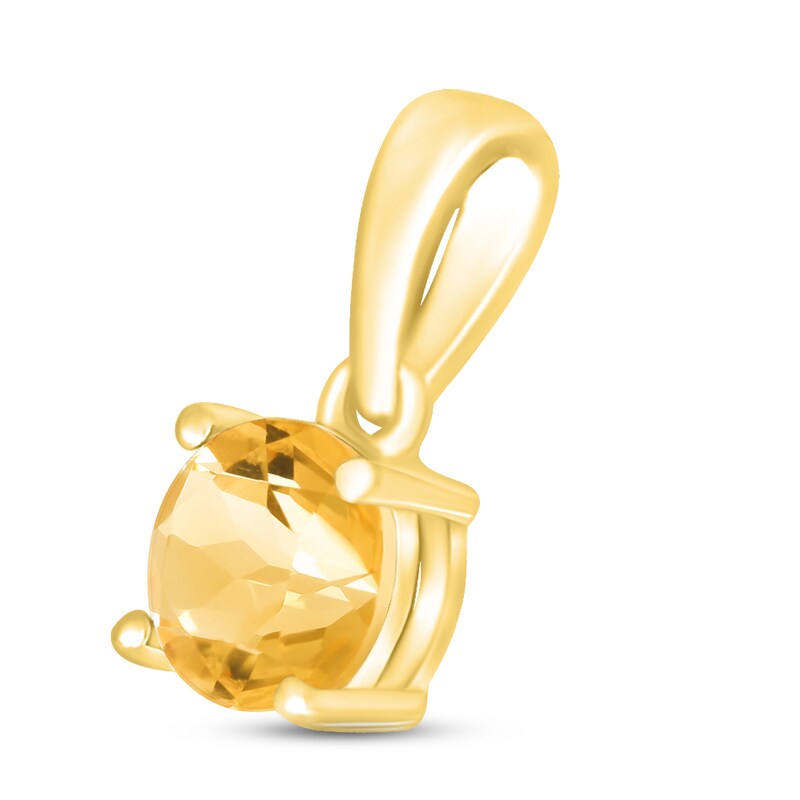 Citrine Birthstone Pendant 10K Yellow Gold