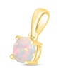 Lab-Created Opal Birthstone Pendant 10K Yellow Gold