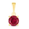 Thumbnail Image 0 of Lab-Created Ruby Birthstone Pendant 10K Yellow Gold