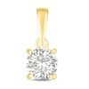 Thumbnail Image 1 of White Lab-Created Sapphire Birthstone Pendant 10K Yellow Gold
