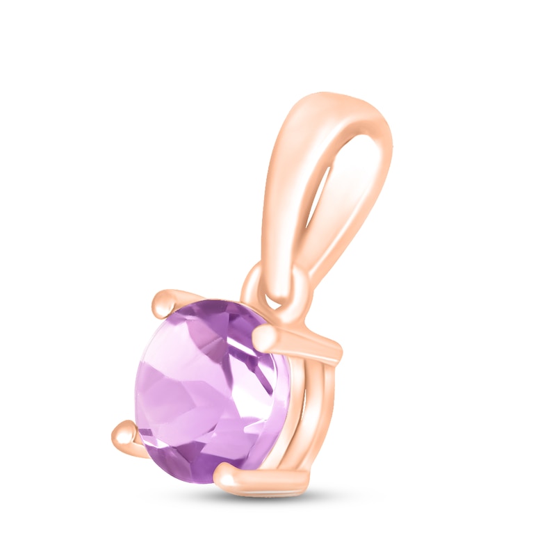Main Image 2 of Amethyst Birthstone Pendant 10K Rose Gold