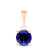 Thumbnail Image 0 of Blue Lab-Created Sapphire Birthstone Pendant 10K Rose Gold