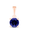 Thumbnail Image 1 of Blue Lab-Created Sapphire Birthstone Pendant 10K Rose Gold