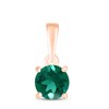 Thumbnail Image 1 of Lab-Created Emerald Birthstone Pendant 10K Rose Gold