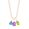 Thumbnail Image 3 of Lab-Created Opal Birthstone Pendant 10K Rose Gold