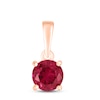 Thumbnail Image 0 of Lab-Created Ruby Birthstone Pendant 10K Rose Gold