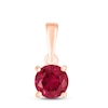 Thumbnail Image 1 of Lab-Created Ruby Birthstone Pendant 10K Rose Gold