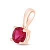 Thumbnail Image 1 of Lab-Created Ruby Birthstone Pendant 10K Rose Gold