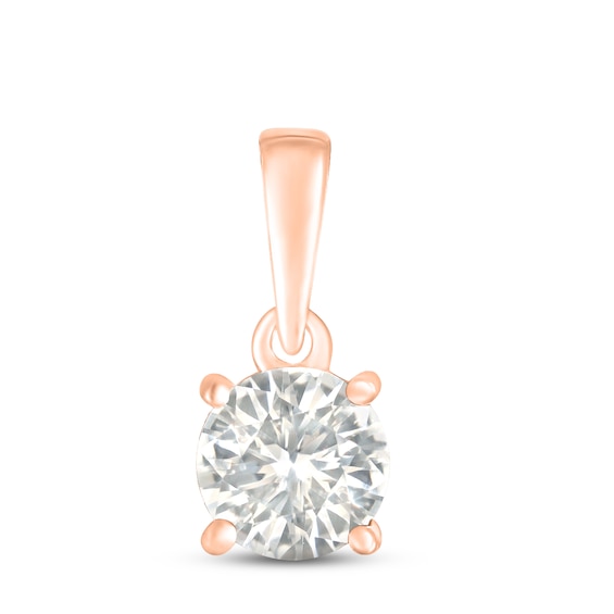 Lab-Created Sapphire Birthstone Pendant 10K Rose Gold