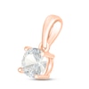 Thumbnail Image 2 of White Lab-Created Sapphire Birthstone Pendant 10K Rose Gold
