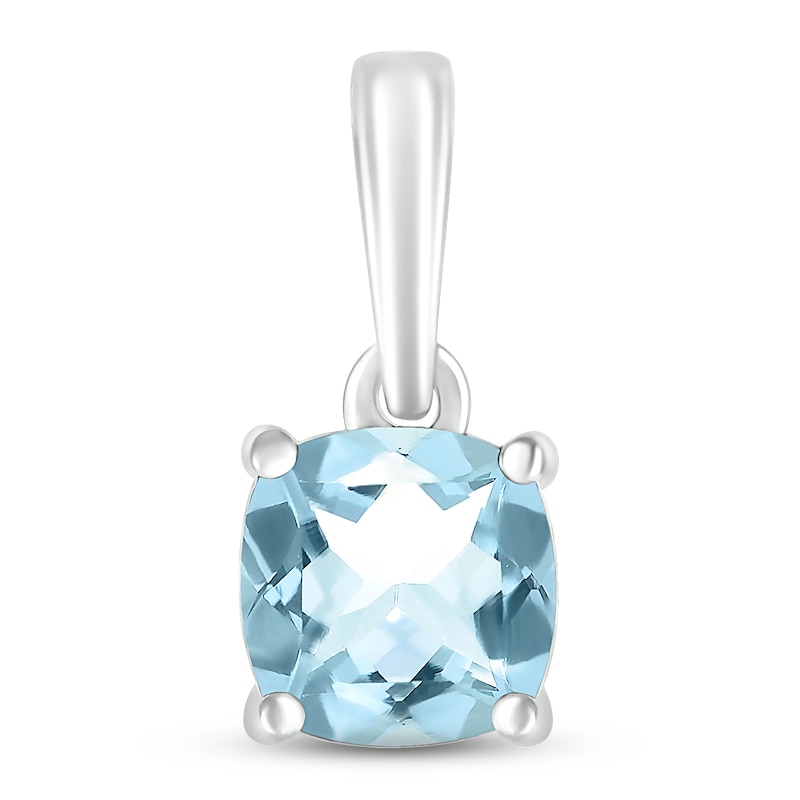 Main Image 1 of Aquamarine Birthstone Pendant Sterling Silver