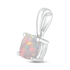 Thumbnail Image 1 of Lab-Created Opal Birthstone Pendant Sterling Silver