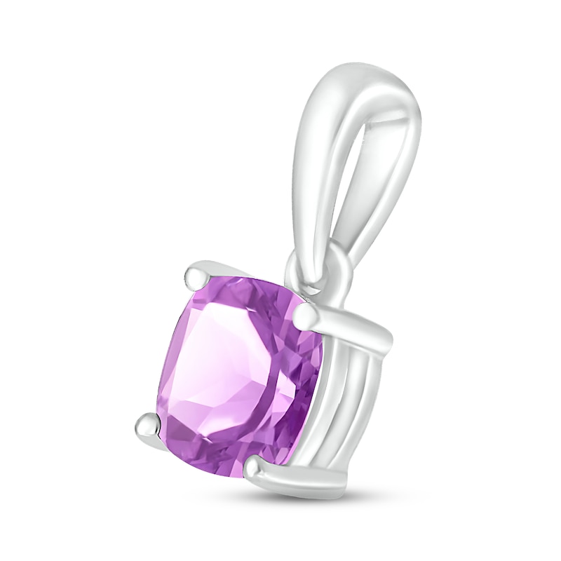 Main Image 2 of Amethyst Birthstone Pendant 10K White Gold
