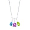 Thumbnail Image 3 of Blue Lab-Created Sapphire Birthstone Pendant 10K White Gold