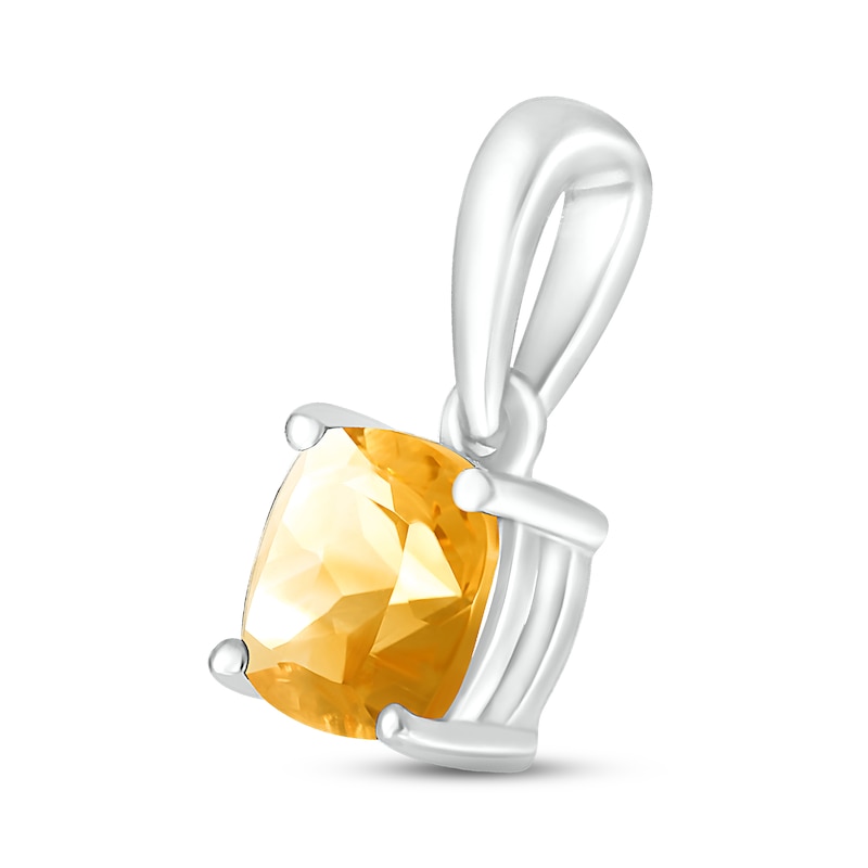Main Image 2 of Citrine Birthstone Pendant 10K White Gold