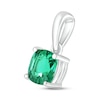 Thumbnail Image 1 of Lab-Created Emerald Birthstone Pendant 10K White Gold