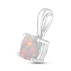 Thumbnail Image 2 of Lab-Created Opal Birthstone Pendant 10K White Gold