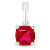 Thumbnail Image 1 of Lab-Created Ruby Birthstone Pendant 10K White Gold